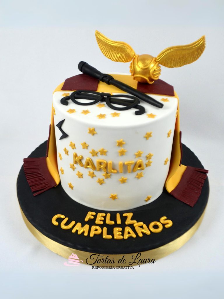 Torta de Harry Potter de un piso con modelado