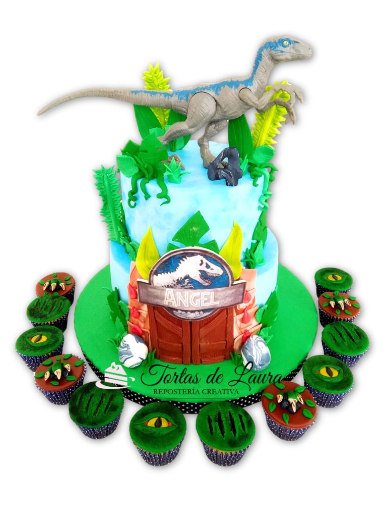 Torta de Dinosaurios Jurassic Park World Blue